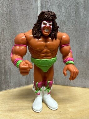 WWF Hasbro Titan Sports Vintage 1990 Ultimate Warrior Series 1 Wrestling Green